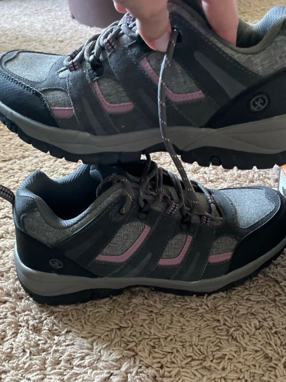 Northside Gray and Black Women's Athletic Hiking Shoes